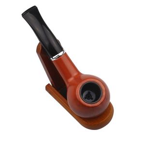 Pipes à fumer vente chaude pot en plastique rouge filtre tuyau filtre buse tuyau en bois en caoutchouc poignée incurvée tuyau acrylique