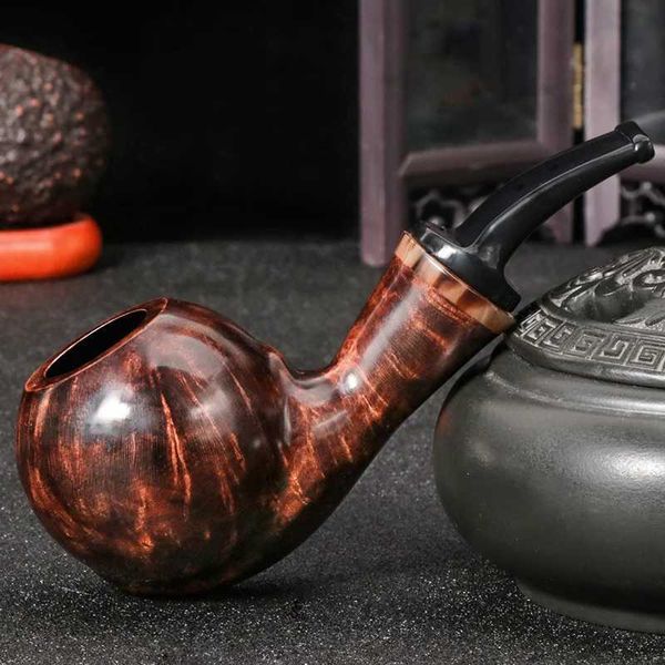 Pipes fumeurs IC Bent Briar Pipe de fumer outils gratuits Cadeau de 9 mm Filtre de tabac de 9 mm