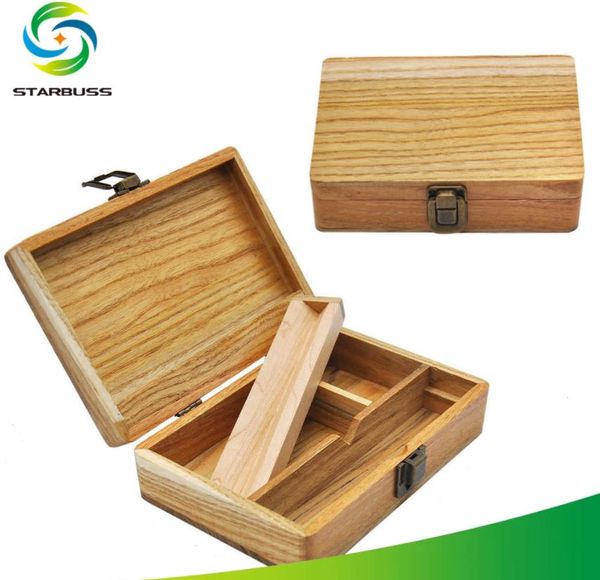 Pipas para fumar Caja de almacenamiento de madera grande, caja de almacenamiento de cigarrillos de madera de alcanfor, caja de herramientas para cigarrillos de mano