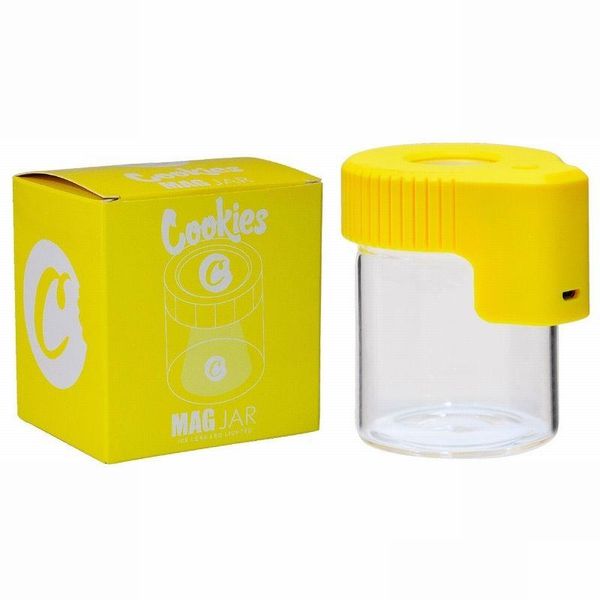 Pipes à fumer Conteneur de lumière LED Boîte à médicaments rechargeable Boîtes en verre Bocaux Dab Wax 155 ml