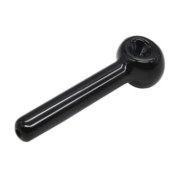 Tuyaux De Fumer Longueur 110Mm Tuyaux De Fumer En Verre Cuillère Tuyau De Brûleur À Huile Eau Main Noir Couleur Drop Delivery Maison Jardin Ménage Sund Dh42W