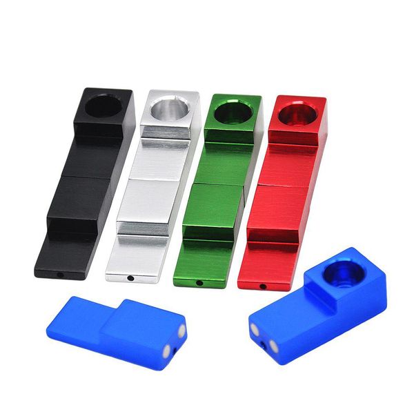 Pipas para fumar Pipa de metal plegable magnética Tabaco Flat Sn Holder Bolsa Consejos Entrega de la gota Hogar Jardín Artículos diversos para el hogar Accesorios Dht37