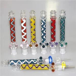 Rookpijpen Nectar Bong Kit met 10 mm titanium kwarts tip nagel draagbare olie rig glazen bongs