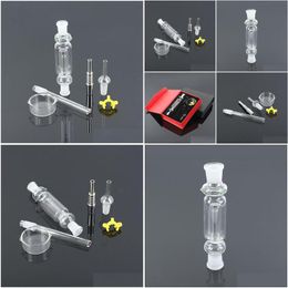 Smoking Pipes Nectar Collectors Set Avec Domeless Hookahs Tai Nail 10Mm 14Mm 18Mm Nector Collector Water Recycler Oil Rigs Mini Glas Dhlzv