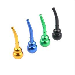 Smoking Pipes Nouveau tuyau en métal créatif de 96 mm, populaire ensemble de fumeurs de tuyaux mélangés multicolores européens et américains