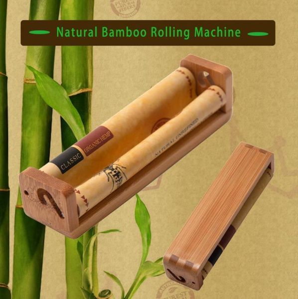 Pipas para fumar Nueva máquina de cigarrillos de tabaco de corte de bambú y madera Máquina de cigarrillos manual 110 mm