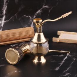 Rookpijpen Nieuwe heet verkopende koper gemagnetiseerd waterfilter sigarettenfles in bouillon met een metalen waterpijp met dubbele doeleinden