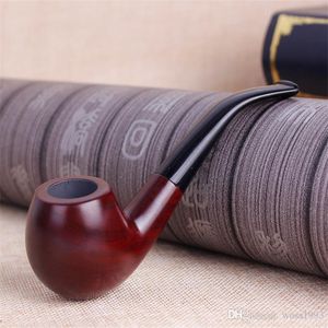 Pipes pour fumer Nouveau marteau incurvé en bois de santal rouge, pipe, ensemble de fumage portable en bois de santal pour homme, tuyau filtrant en bois amovible