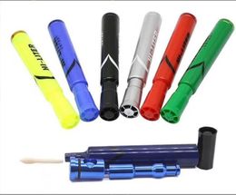 Pipes à fumer Tuyau en alliage d'aluminium pour stylo à eau détachable en plastique créatif portable