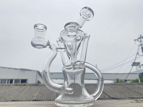 Pipes pour fumer, recycler, col courbé, transparent, de haute qualité, joint de 14 mm