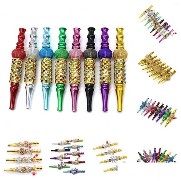 Pipas para fumar Puntas de boca de narguile extraíbles Colgante de metal Filtro Shisha Titular de cigarrillo Forma de linterna animal Accesorios portátiles 14J Dhlzu