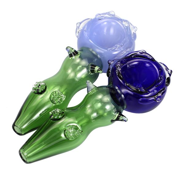 Smoking Pipes Rose Shape Glass Hand Pipe Bubbler Grage Design Portable pour Oil Dab Rig