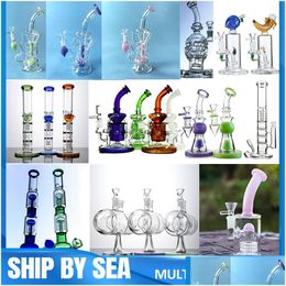 Pipes À Fumer Ship By Sea Hookahs Mti Styles Bong En Verre 14Mm 18Mm Pommeau De Douche Perc Dab Rigs Forme Unique Pipe À Eau Bongs 4Mm Épaisseur W Dhnw7