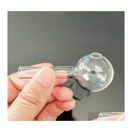 Pijpen Korte Grote Bal Speciaal Type Helder 70Mm Mini Glazen Oliebrander Pijpen Buis Nageltips Brandende Jumbo Pyrex concentraatpijp Dhkj5