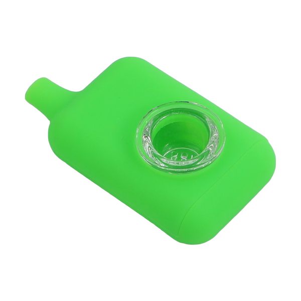 Pipes à fumer Narguilés de conduites d'eau en silicone avec bol en verre Accessoires de fumée Iab Rig Personnaliser le lien IP