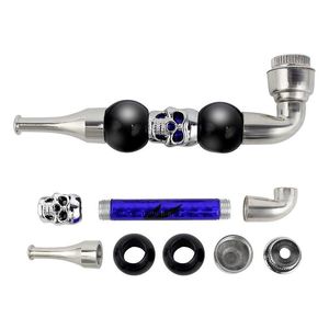 Pipes fumeurs accessoires de fumer diamant incrusté en alliage de zinc noir fugitif fugitif fume fume de colle sil bucket shisha stylo bong drop deli dhqz1