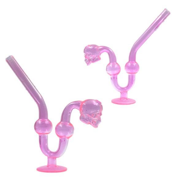 Tuyaux de fumage de style serpent en verre support de base de bangs de bol à huile colorée 30 mm bol OD