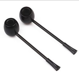 Pipas para fumar Pipa de madera maciza Pipa circular de sándalo negro de 140 mm