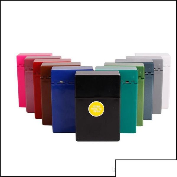 Pipas para fumar Oferta especial Venta al por mayor Color Matic Plastic Cigarette Case Spot Colorf y personalidad creativa Drop Delivery Home Gar Dhroy