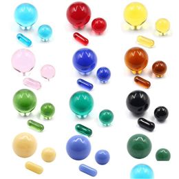 Pipes à fumer Terp Slurper Balls Perles Capse Pill Set Ruby Glass Carb Cap Top Spinning pour Slurp Quartz Bangers Accessoires Drop Deli Dh3Yq