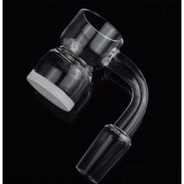 Pipes À Fumer Top Qualité Splash Guard Quartz Banger Avec 10Mm 14Mm 18Mm Mâle Femelle 4Mm Opaque Bas Clous Pour Bong En Verre Drop Del Dhkns