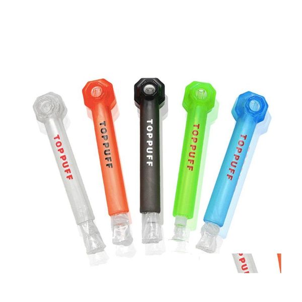 Pipes pour fumer Toppuff Acrylique Bong Portable Screwon Pipe À Eau En Verre Main Tabac Narguilé Drop Delivery Maison Jardin Ménage Sundrie Dhtvz