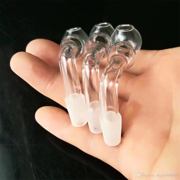 Smoking Pipes Transparent Double Gun Pot, Pipe en verre en gros, Smoking Pipe Fittings,