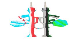 Pipes à fumer Tube AK47 Forme Silicone Dab Collector26ml Conteneur Tuyau de fumée portable avec pointe en titane Dab Paille Huile Rig5160164