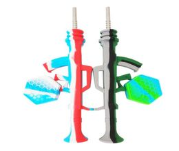 Tube de fumer tube AK47 Silicone Dab Collector26 ml Conteneur Portable Fumée Pipe de fumée de titane