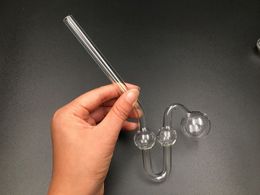 Pipes à fumer en forme de U en verre avec 3 chambres ZZ