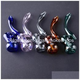 Pipas para fumar Pipa de vidrio retro única Hitter Hand 6.3 pulgadas Oil Dab Burner Mtiple Colors Drop Delivery Home Garden Hogar Misceláneas Dhcua