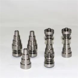 Rookpijpen Universal Domeless 6in1 Titanium nagels 10 mm 14 mm 18 mm gewricht voor mannelijke en vrouwelijke Domeless nagelglas asvanger