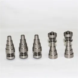 pipas para fumar Universal Titanium nail 6 en 1 plato de cuarzo Domeless Dab rig Herramienta multifunción para papel de liar bong Glass dab paja bongs