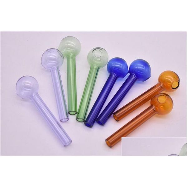 Pipes Pour Fumer En Gros Couleurs Tuyau De Brûleur À Huile En Verre - Pyrex 7Cm Longueur 2Cm Tête Ronde Drop Delivery Maison Jardin Ménage Divers Dhyay