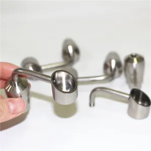 Rookpijpen Groothandel Ti Domeloze nagel Titanium nagels 14 18 mm Pijpglas Bong Quartz Nagel gemaakt in China Factory Rechtstreeks verkopen Dabber Tools Wax