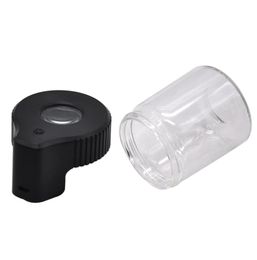 Roken Plastic Glas LightUp LED Luchtdichte Proof Opslag Vergrootglas Stash Jar Bekijk Container Vacuüm Seal Plastic Pillendoosje C2604178