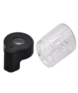 Roken Plastic Glas LightUp LED Luchtdichte Proof Opslag Vergrootglas Stash Jar Bekijk Container Vacuüm Seal Plastic Pillendoosje C4438268