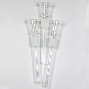 Fumar Pyrex Vidrio grueso 14 MM Macho Bong Filtro Abajo Tallo Tazón Embudo portátil Contenedor Cachimba Pipa de agua Titular de alta calidad Hecho a mano Herramienta DownStem DHL Gratis