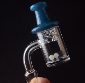 Roken Quartz Banger Nail met Glas Carb Cap Terp Parels 4mm Bodem 25 MMOD voor DAB Oil Rigs Water Bongs