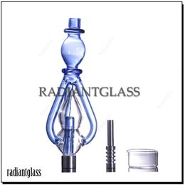 Fumer Dab Straw Glass Nc Kit 3 bras avec clou en titane et contenant de cire Pièces buccales pour concentré de cire Outil Pipes Vente en gros