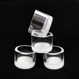 Quartz Insert Dish Banger Cup Bowl 19 mm Opaque Blanc Bas Amovible Remplacement pour 20 mm 25 mm Thermal Dab Banger Nails avec une excellente rétention de la chaleur YAREONE