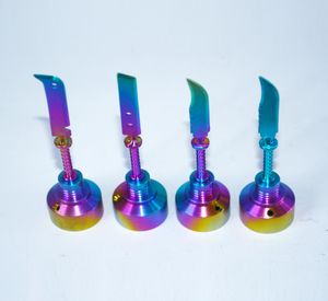 Smoking Rainbow GR2 Titanium Nail Dab Tool Wax Carb Cap Dabber avec Titanium Sword7813223