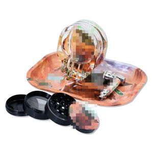 Roken Rolling Tray Accessoires 18 x 14 cm Cartoon Rolling Trays Set W/ Grinder Pipe Assen allemaal in ￩￩n set