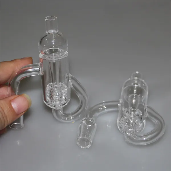 Ensemble de fumage Quartz Diamond Loop Banger Nail Oil Noeud Recycler Carb Cap Dabber Insert Bowl 10mm 14mm 19mm Mâle Femelle pour Tuyaux d'eau Cendrier Outil Dabber