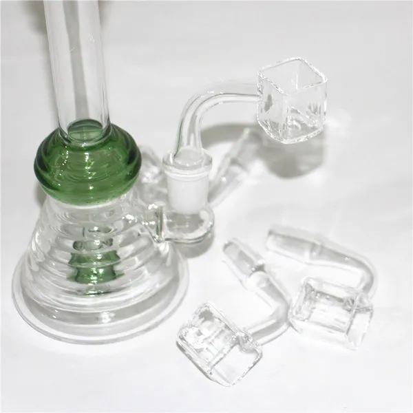 Fumar Sugar Cube Quartz Banger Nail Square Bangers de cuarzo 14 mm 10 mm Macho 2 mm Lado grueso para tubería de agua de vidrio Bong Dab Rig boquilla de silicona