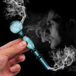 Fumer Transparent Pipe Tabac Verre Pipe À Huile Verrerie Herbe Narguilé Cigarette Shisha Tube Tuyaux Dab Rig Bong