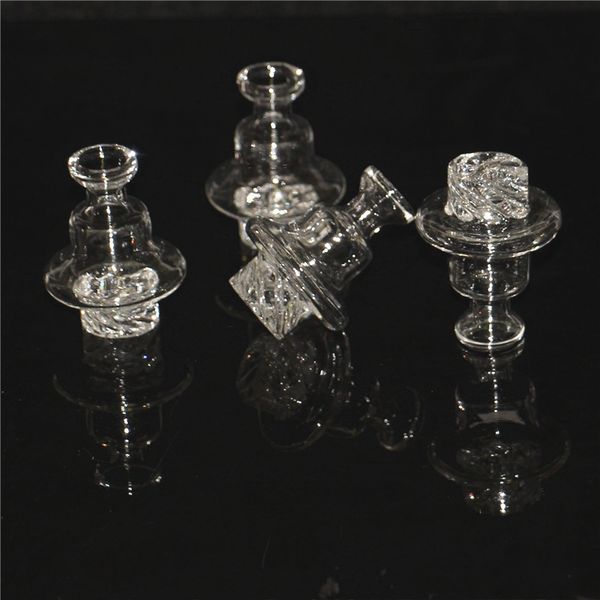 Fumer UFO Verre Cyclone Spinning Carb Cap pour 25mm quartz banger Plates-formes pétrolières Tuyaux d'eau en verre outils dabber