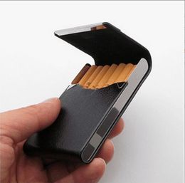 Paquet de contrôle de cigarettes Ultra fin pour hommes, boîte de rangement grossière en cuir pour cigarettes, rabat magnétique portable, 7 cigarettes