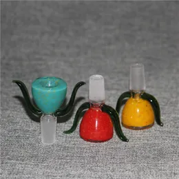 roken ons kleur kannibaalbloem 14 mm 18 mm mannelijke glazen kommen voor tabak bongkom nectar glas