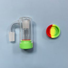 Smokpro 14 mm Catcher en verre Mini le narguilé à eau avec récipient en silicone 90 45 degrés Dab Reclaim Catchers disponibles